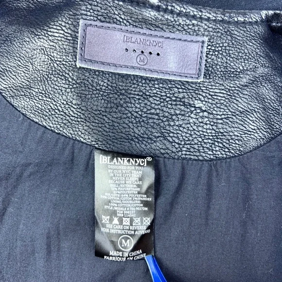 🚫SOLD!|•[BLANKNYC]•| Draped Full Zip Faux Leather Snakeskin Cardigan + Cotton - Picture 15 of 16